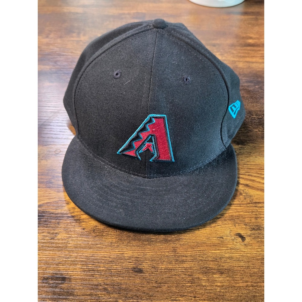 New Era 59FIFTY Arizona Diamondbacks Black Fitted Hat Size 8 1/4 MLB On Field